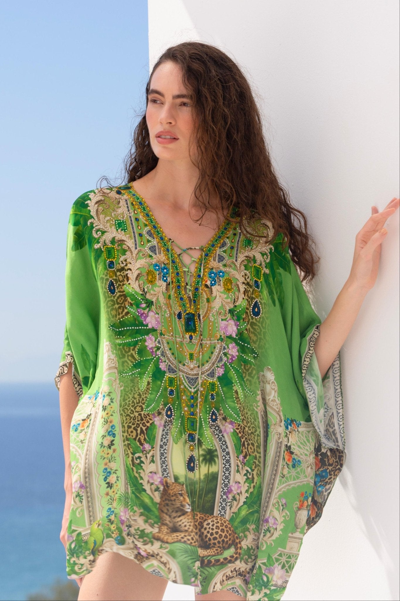 PALM PARADISE BUTTERFLY TOP - Czarina