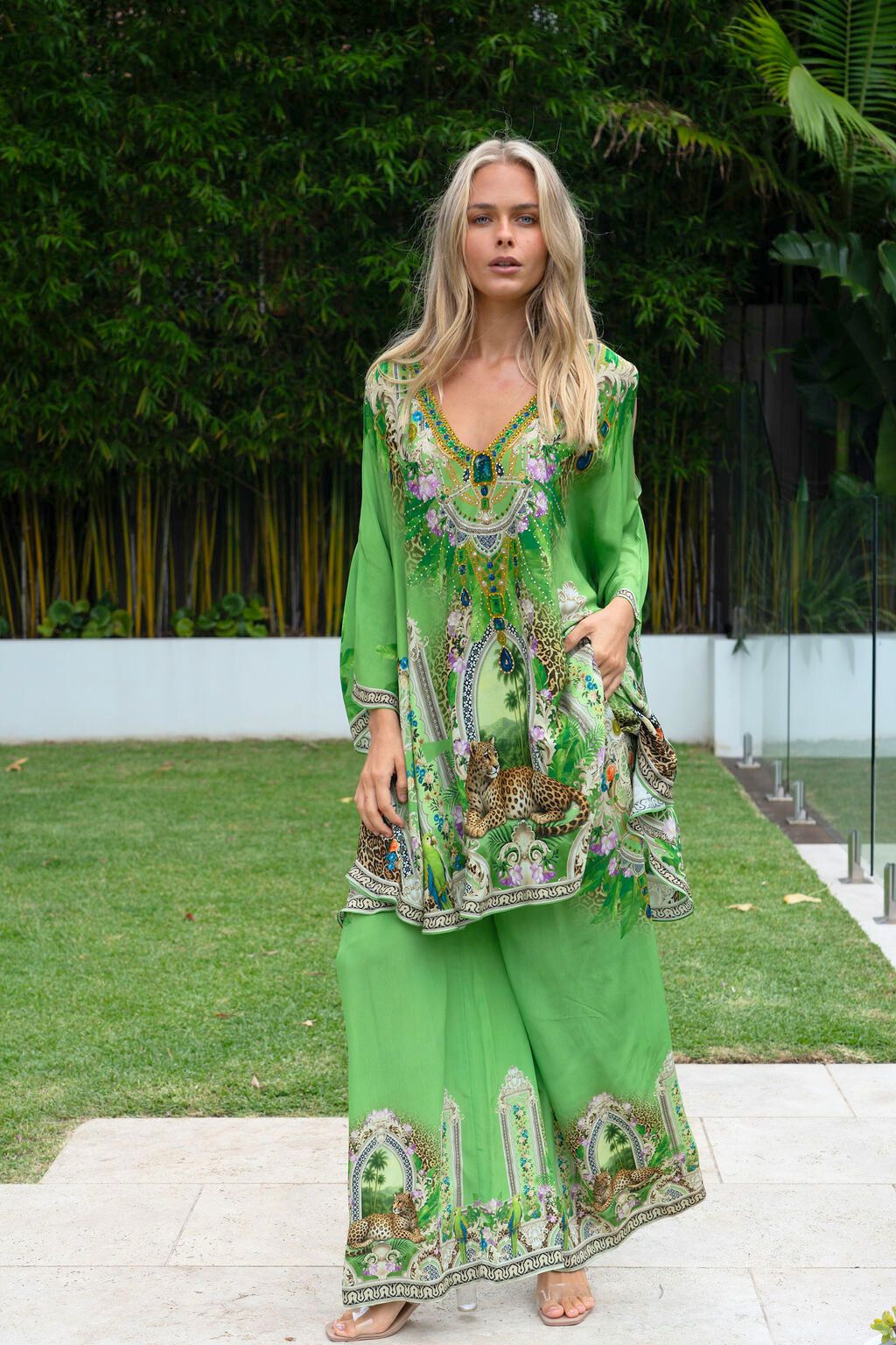 PALM PARADISE KAFTAN DRESS SET - Czarina