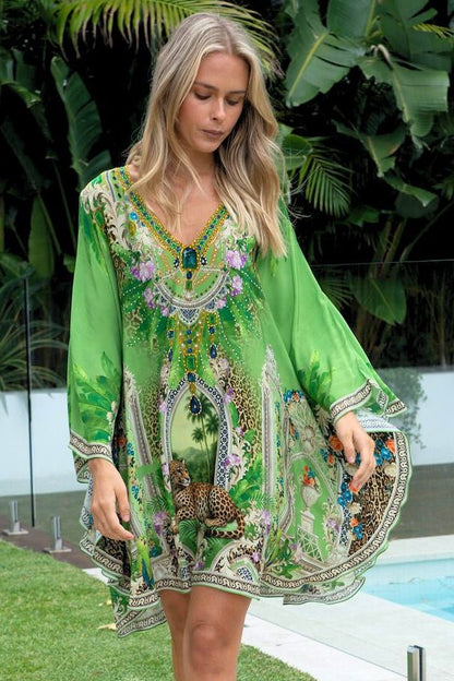 PALM PARADISE KAFTAN DRESS - Czarina