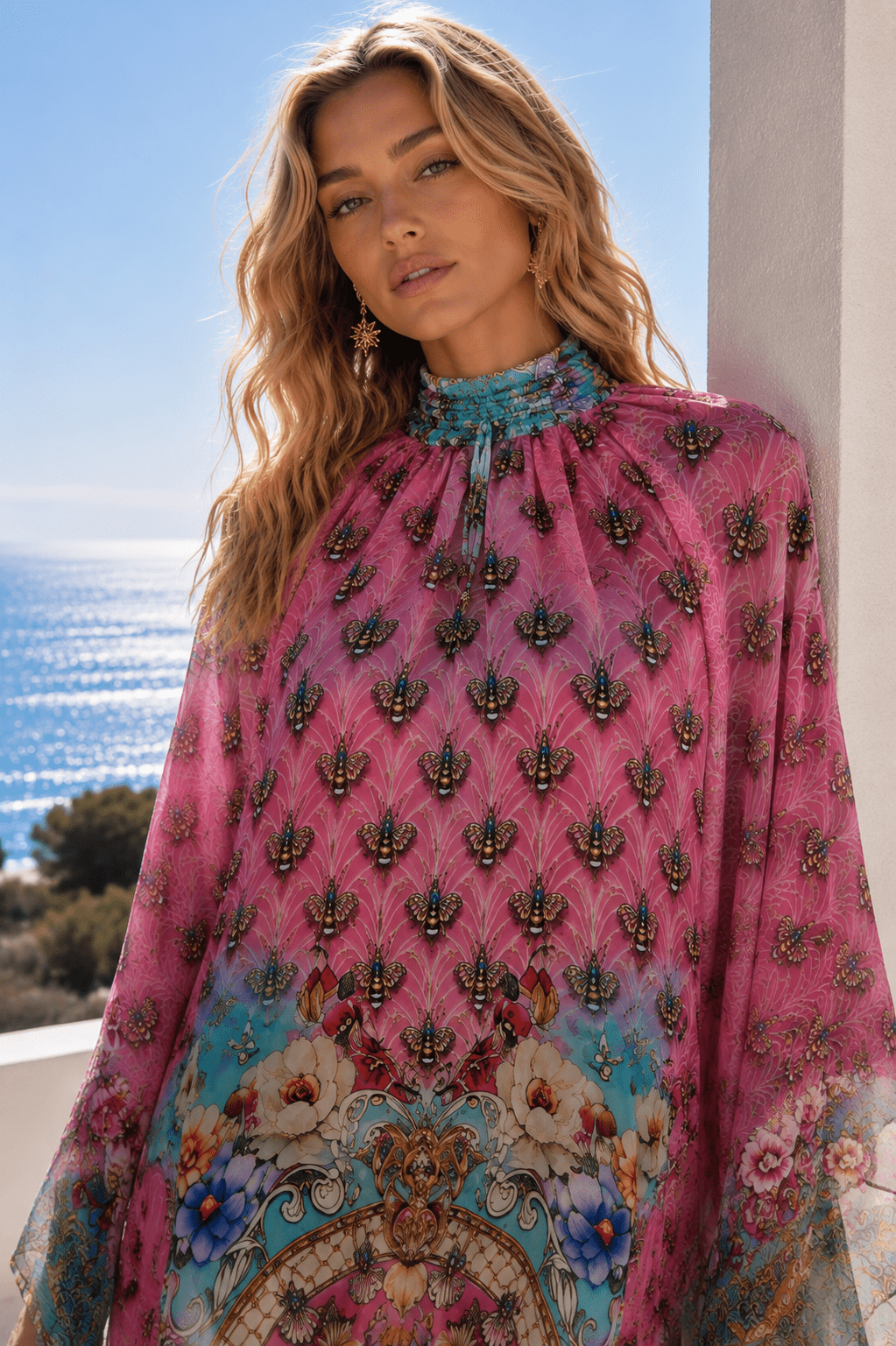PARADISO HI NECK MAXI KAFTAN - Czarina