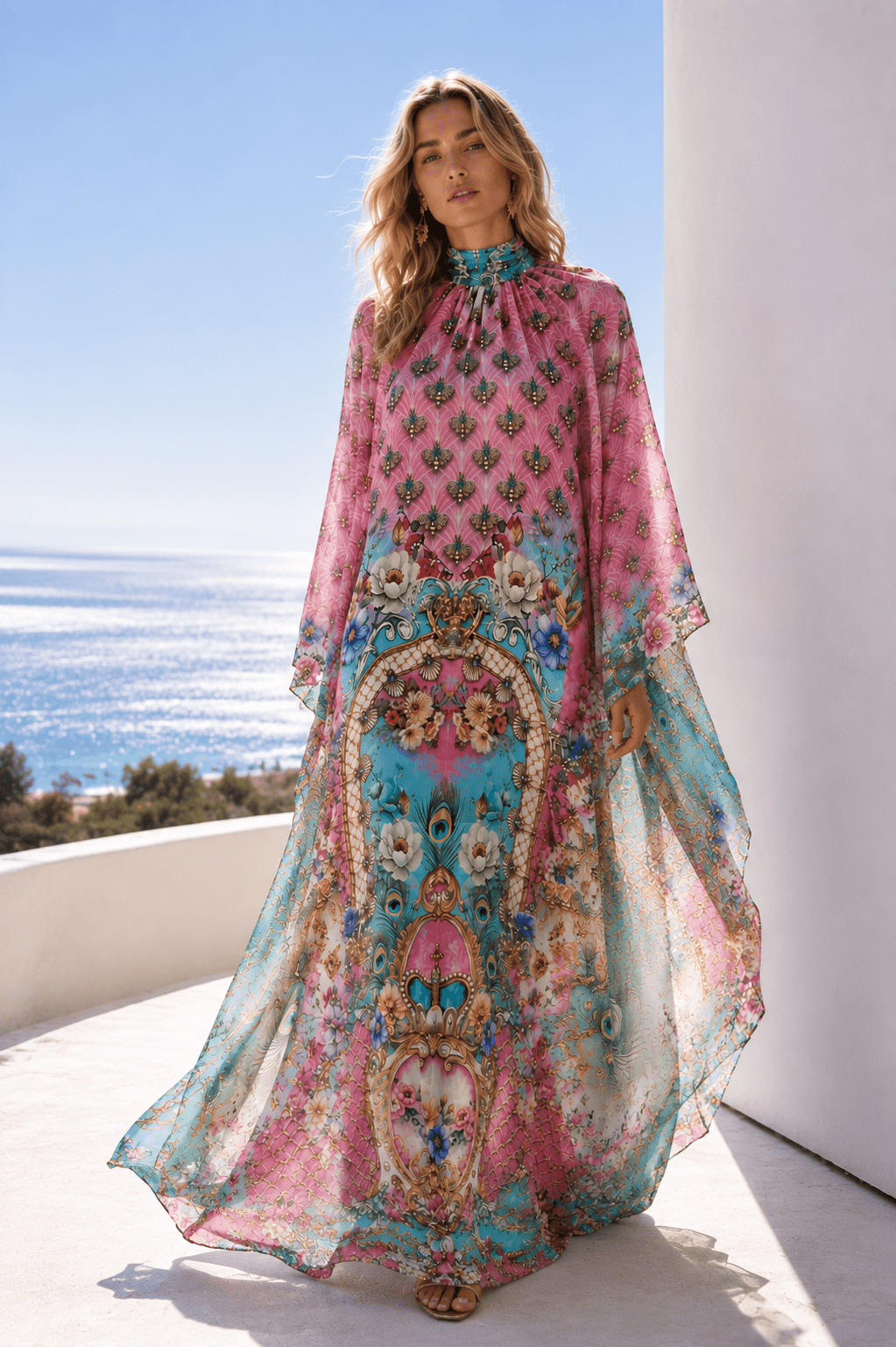 PARADISO HI NECK MAXI KAFTAN - Czarina
