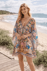 Peacock Dreams Kaftan Dress - Czarina
