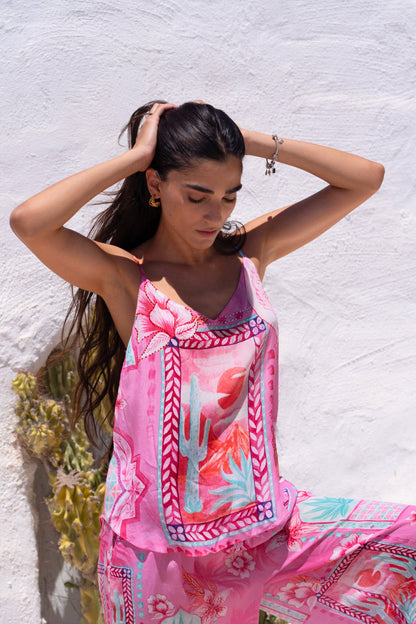Pink Boho Cami Top - Czarina