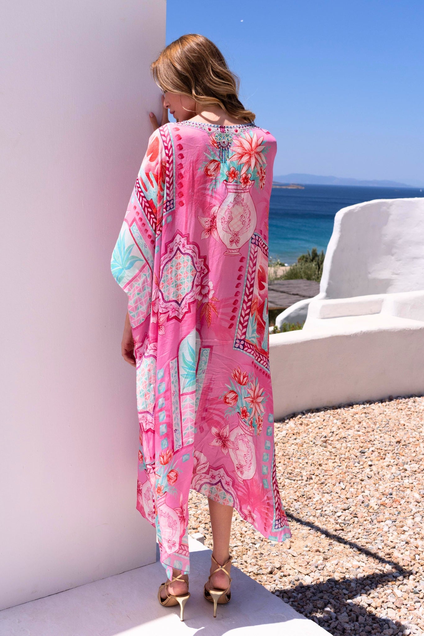 Pink Boho Medium Kaftan - Czarina