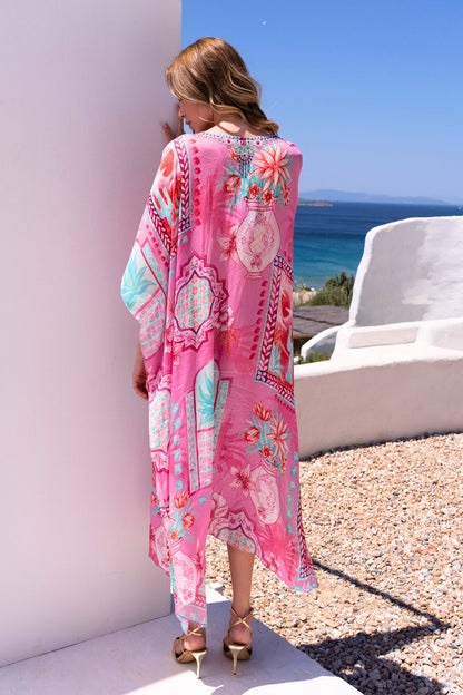 Pink Boho Medium Kaftan - Czarina