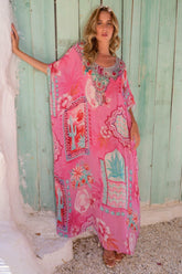 Pink Boho R - N Long Kaftan - Czarina