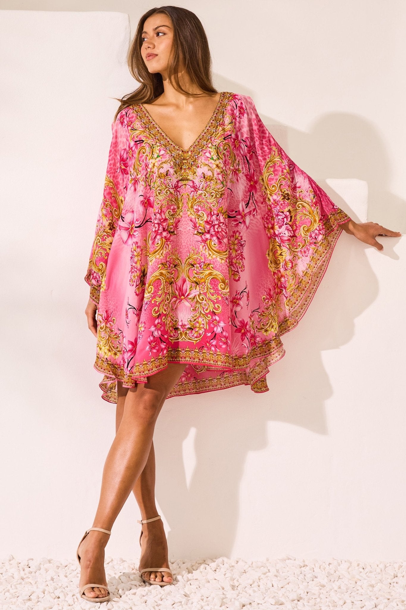 Pink Candy Kaftan Dress - Czarina