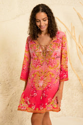 Pink Candy Kaftan Dress - Czarina