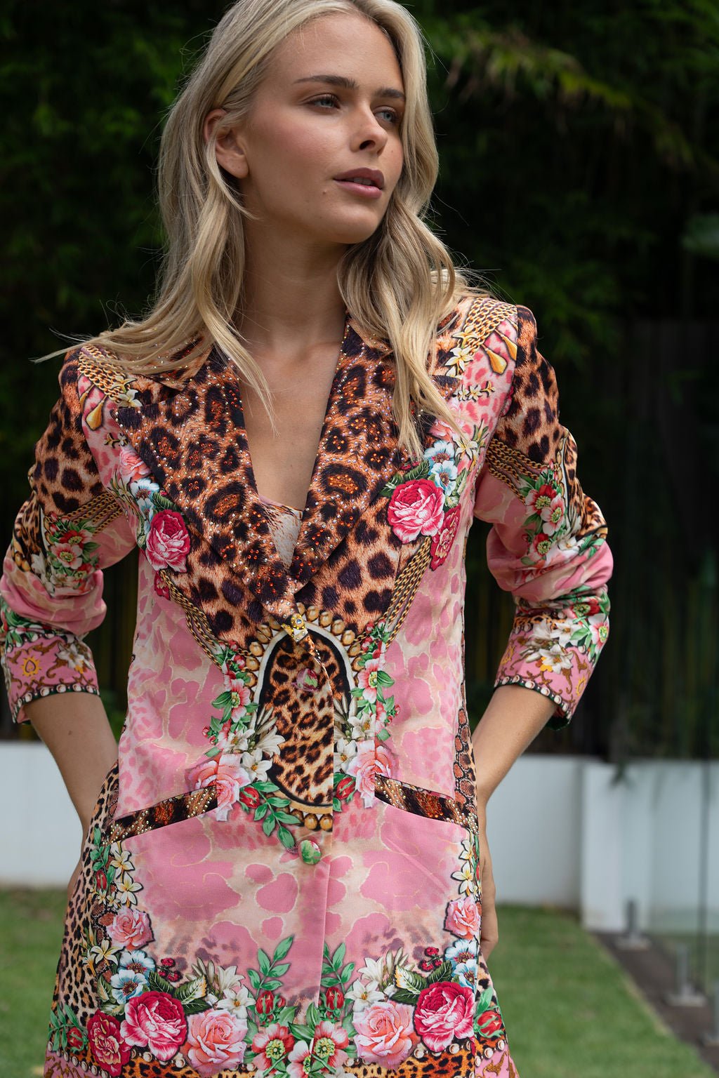 PINK CHEETAH BLAZER - Czarina