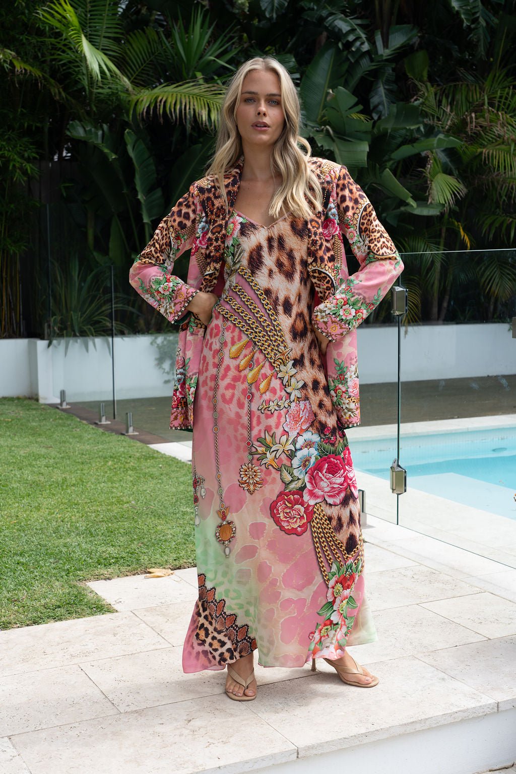 PINK CHEETAH BLAZER - Czarina