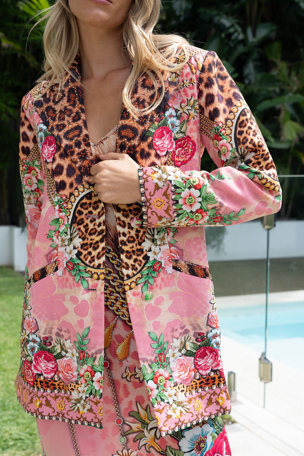 PINK CHEETAH BLAZER - Czarina