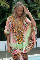PINK CHEETAH BUTTERFLY TOP - Czarina