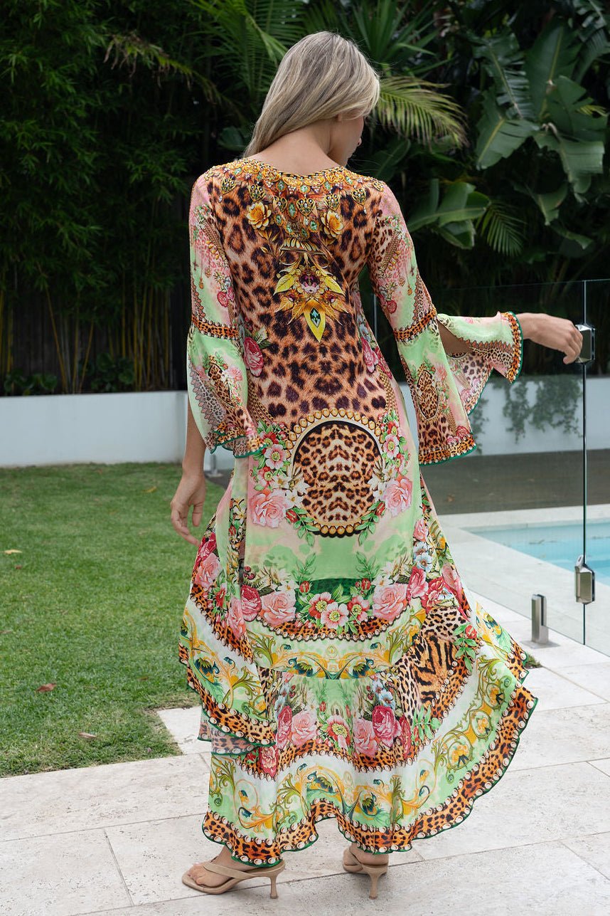 PINK CHEETAH HI LOW W SLEEVES - Czarina