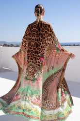 PINK CHEETAH LONG CAPE - Czarina