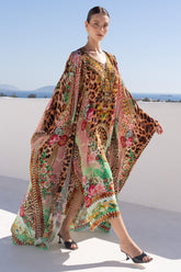 PINK CHEETAH LONG CAPE - Czarina