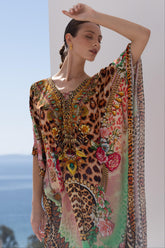 PINK CHEETAH MEDIUM KAFTAN - Czarina