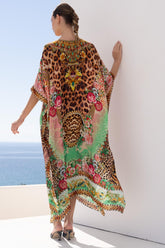 PINK CHEETAH MEDIUM KAFTAN - Czarina