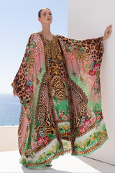 PINK CHEETAH MEDIUM KAFTAN - Czarina