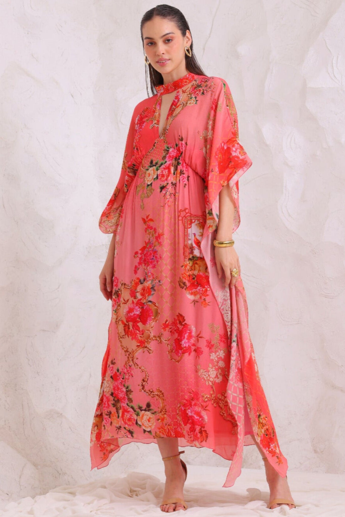 PINK PARADISE FITTED KAFTAN - Czarina