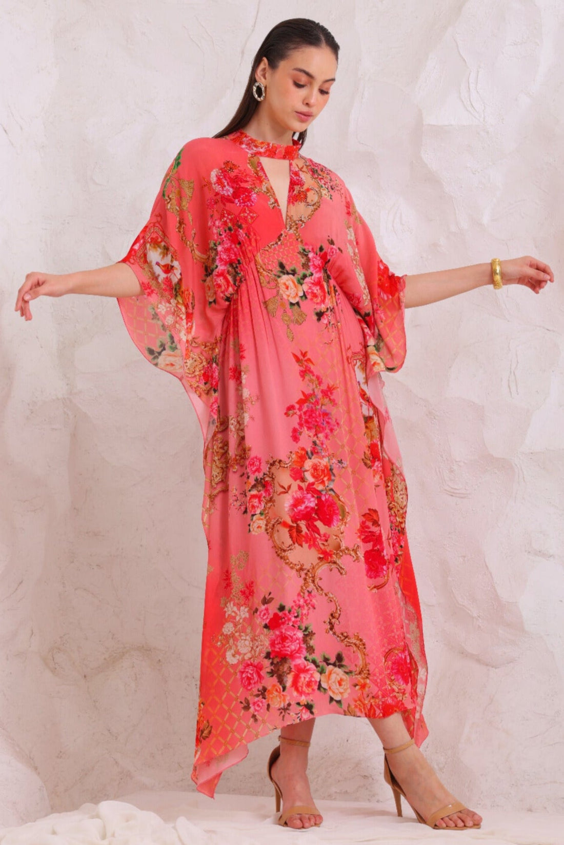 PINK PARADISE FITTED KAFTAN - Czarina