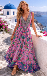 PINK RADIANCE MAXI DRESS - Czarina