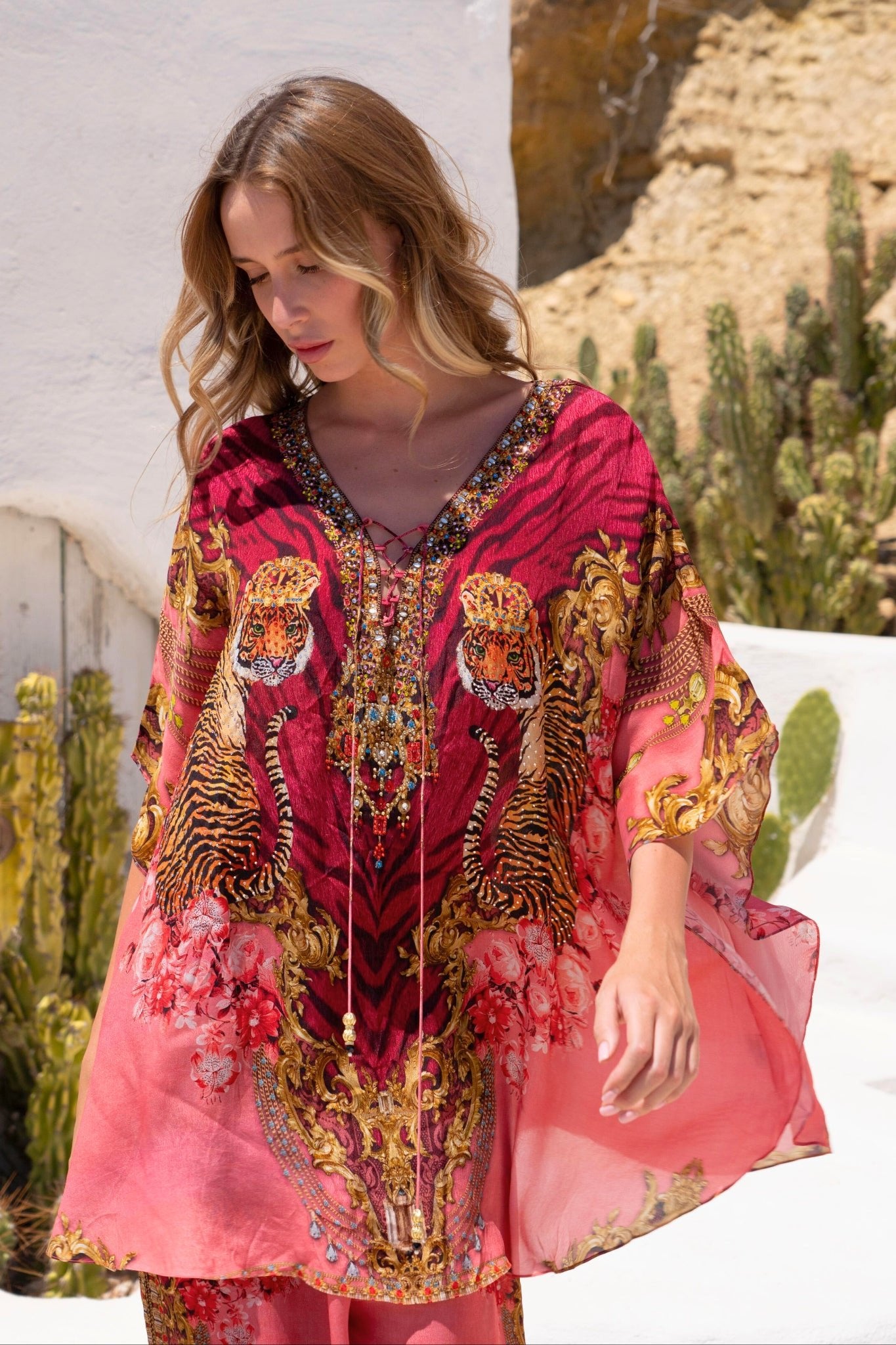 PINK TIGRESS BUTTERFLY TOP - Czarina