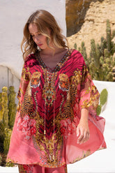 PINK TIGRESS BUTTERFLY TOP - Czarina