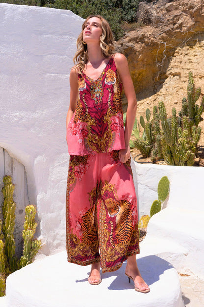 PINK TIGRESS CAMI TOP - Czarina