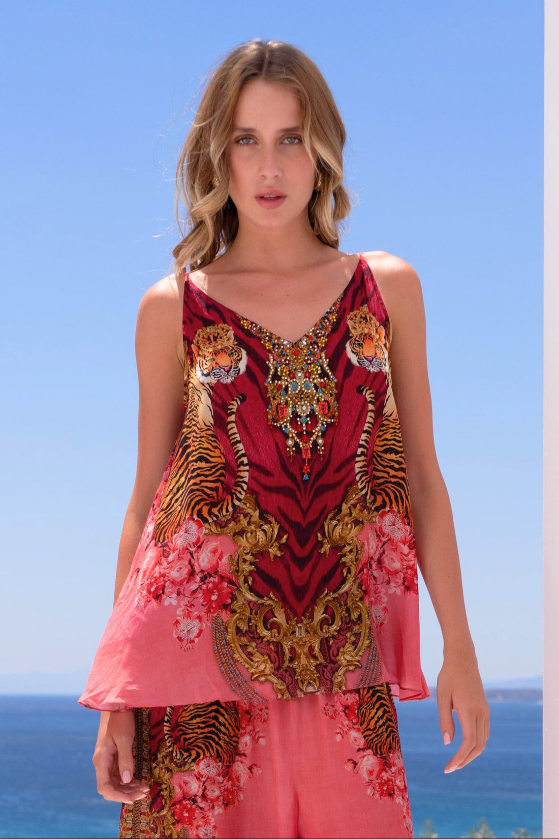 PINK TIGRESS CAMI TOP - Czarina