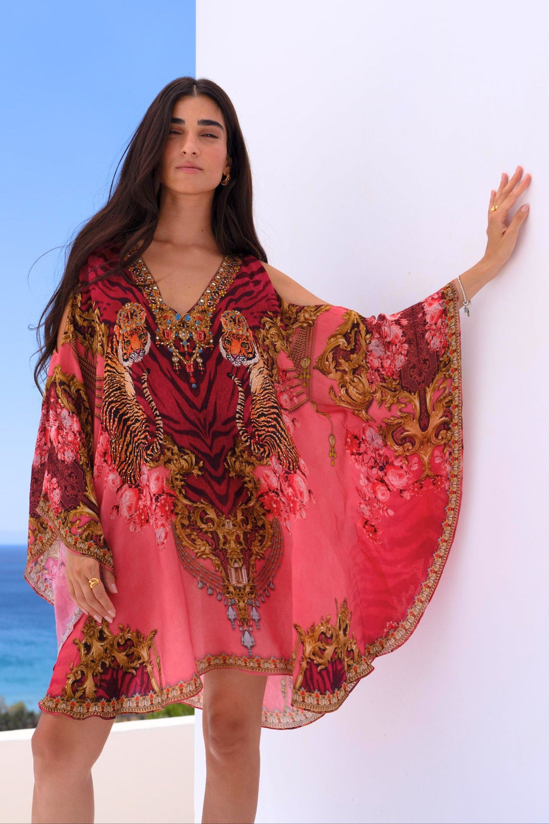 PINK TIGRESS KAFTAN DRESS - Czarina