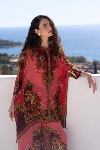 PINK TIGRESS KAFTAN TOP W SLEEVES - Czarina