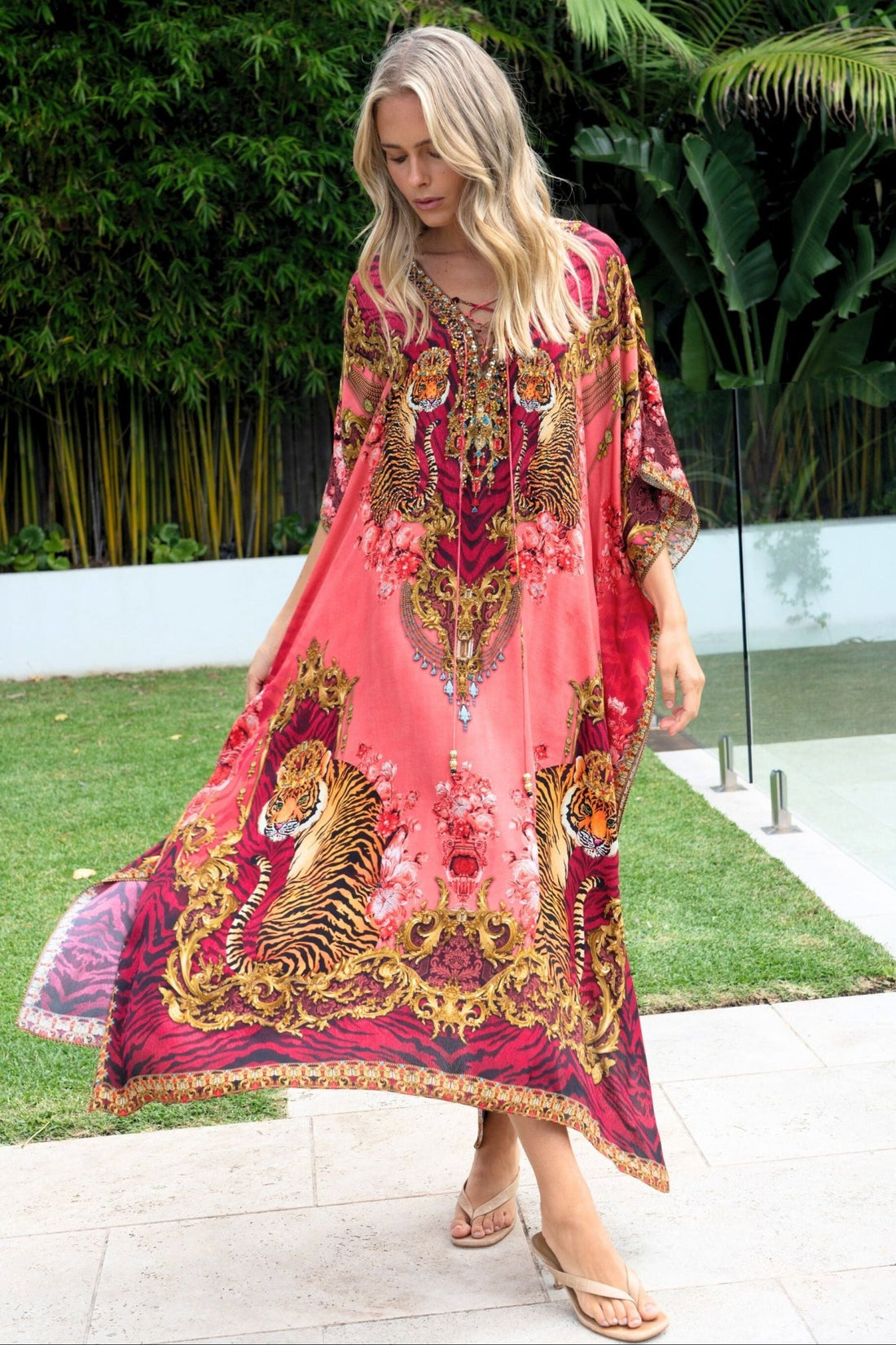PINK TIGRESS MEDIUM KAFTAN - Czarina