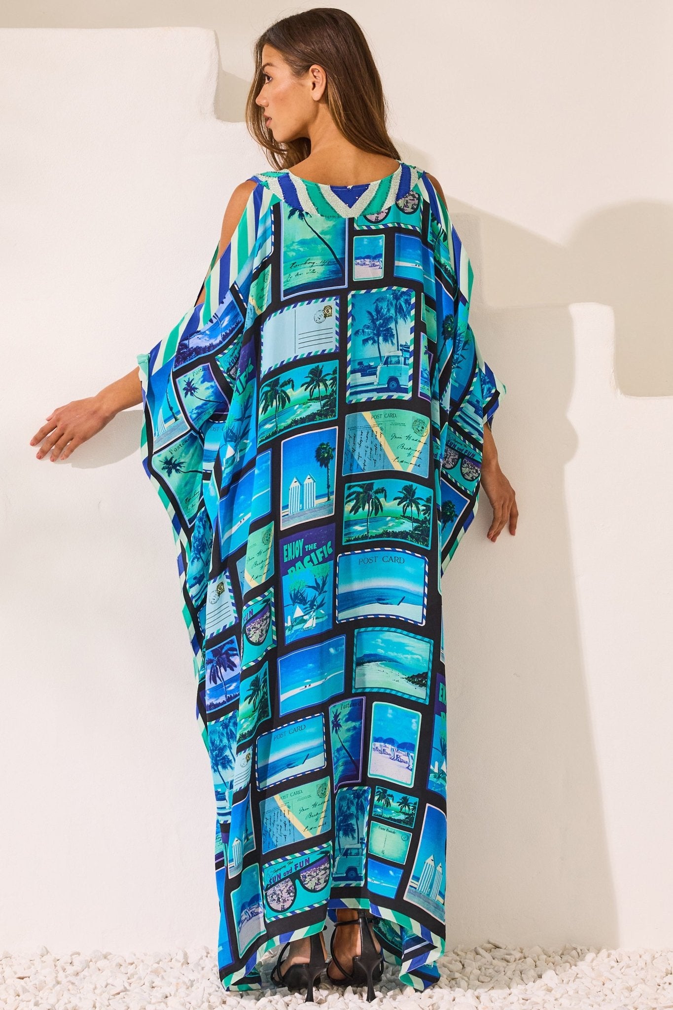 Postcards 100% Silk Big Width Kaftan - Czarina