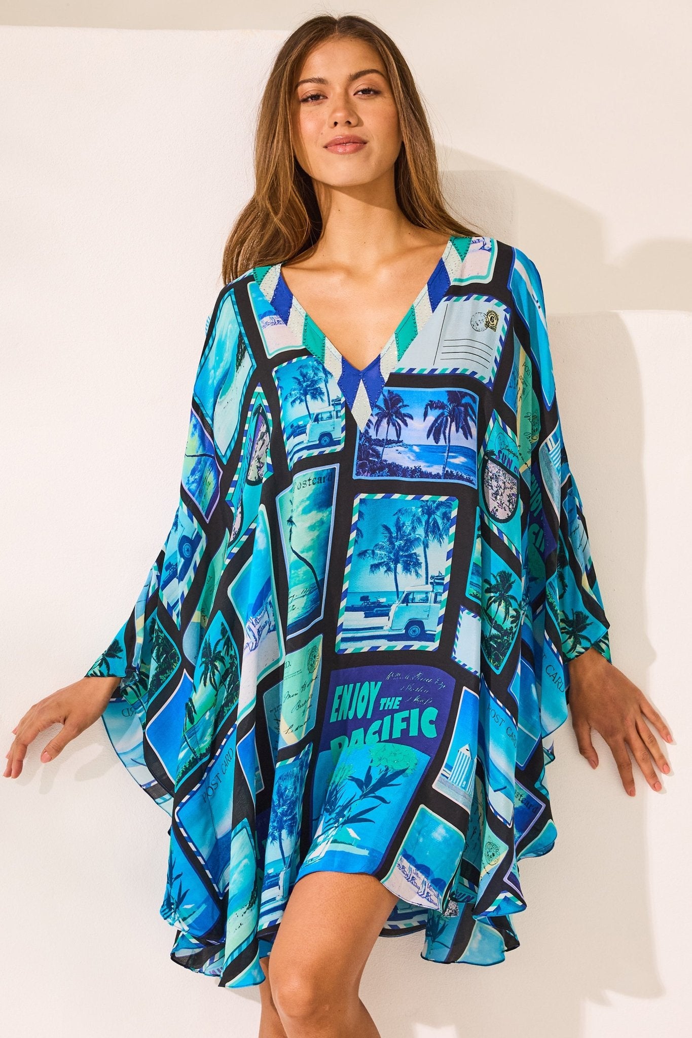 Postcards Kaftan Dress - Czarina