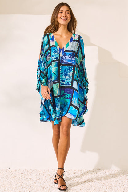 Postcards Kaftan Dress - Czarina