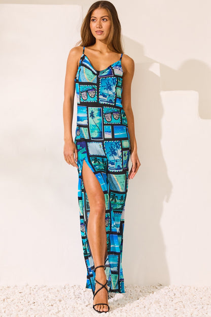 Postcards Slip Dress - Czarina