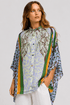 PURPLE LEOPARD KAFTAN TOP W SLEEVES - Czarina