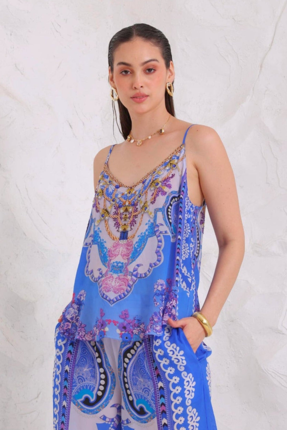 PURPLE PEARLS CAMI TOP - Czarina