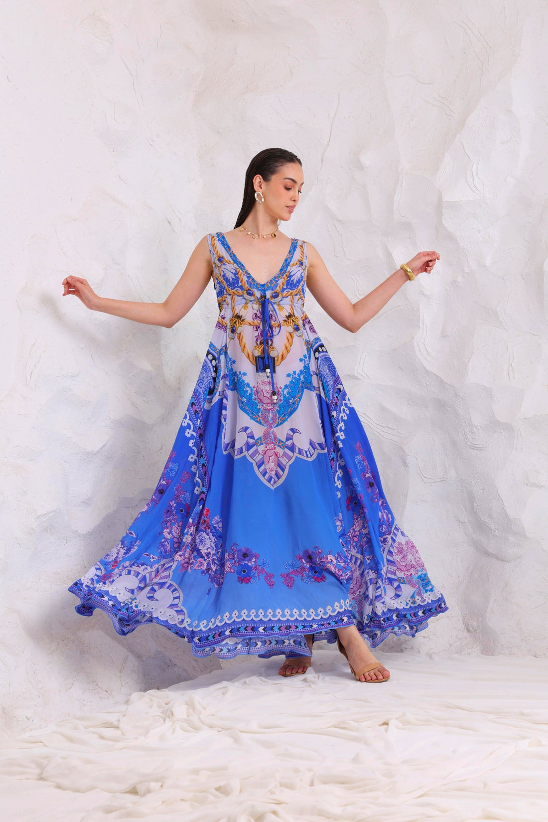 PURPLE PEARLS MAXI DRESS - Czarina