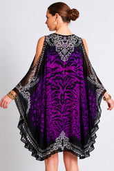 PURPLE TIGRESS KAFTAN DRESS - Czarina