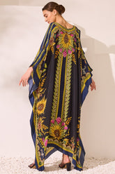 Queen Of Savannah Big Width Silk Kaftan - Czarina