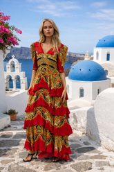 Queen of the Wild Crossover Maxi Dress - Czarina