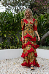 Queen of the Wild Crossover Maxi Dress - Czarina