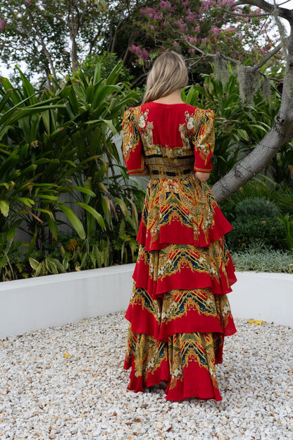 Queen of the Wild Crossover Maxi Dress - Czarina