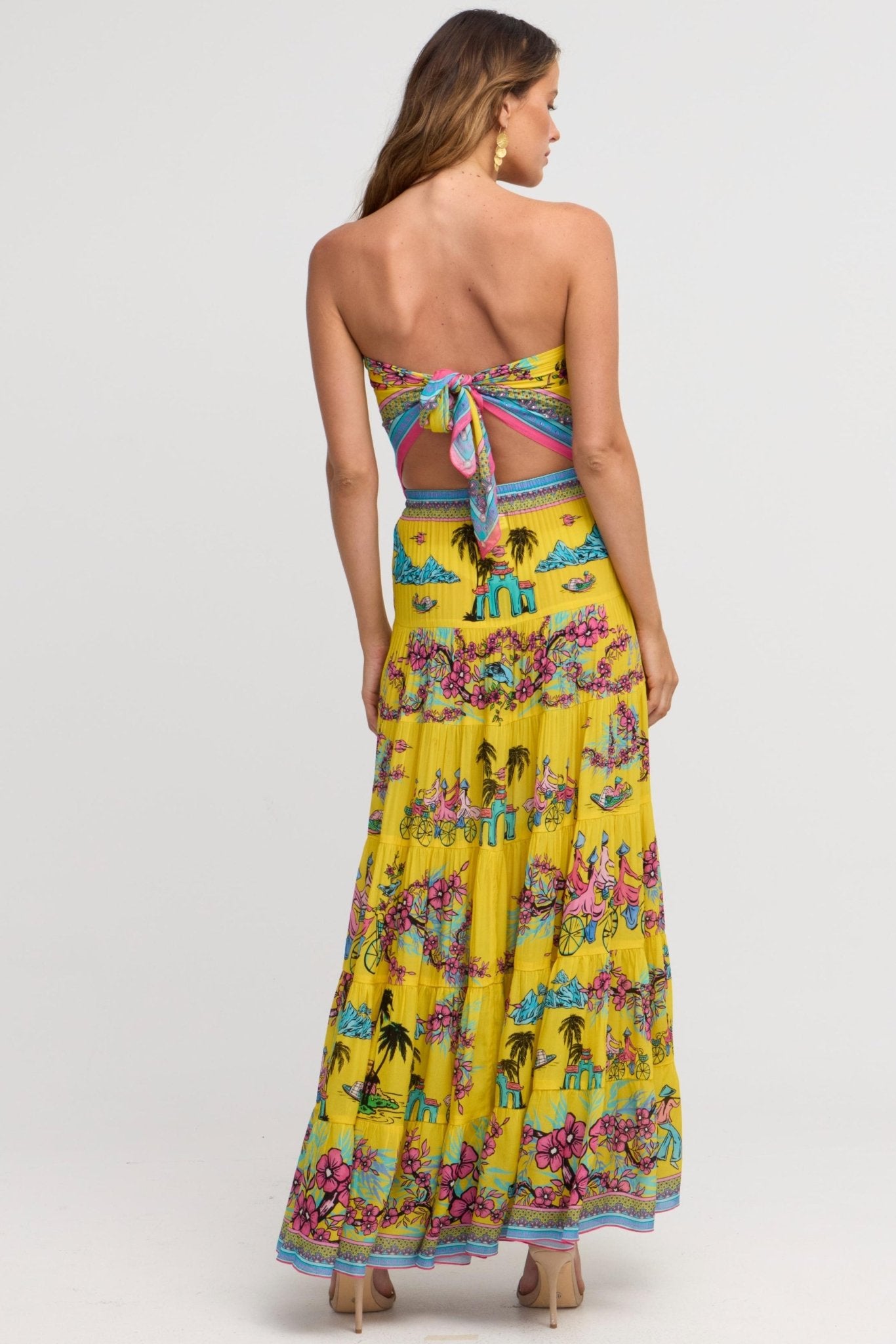 Saigon Sunsets Maxi Skirt - Czarina