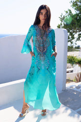 SANTORINI SKIES MAXI W SLEEVES - Czarina