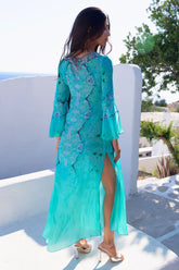 SANTORINI SKIES MAXI W SLEEVES - Czarina