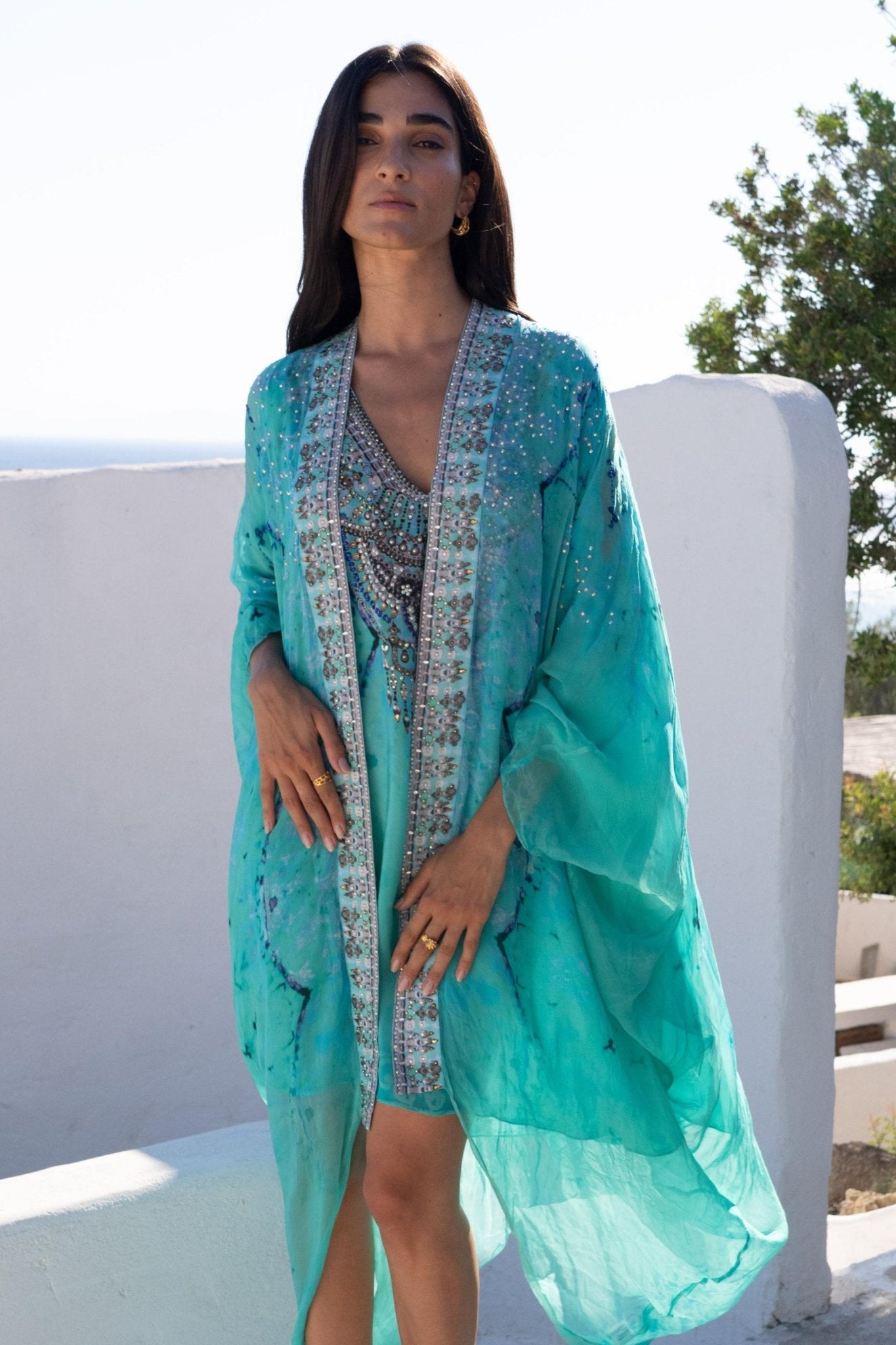 SANTORINI SKIES MEDIUM CAPE - Czarina