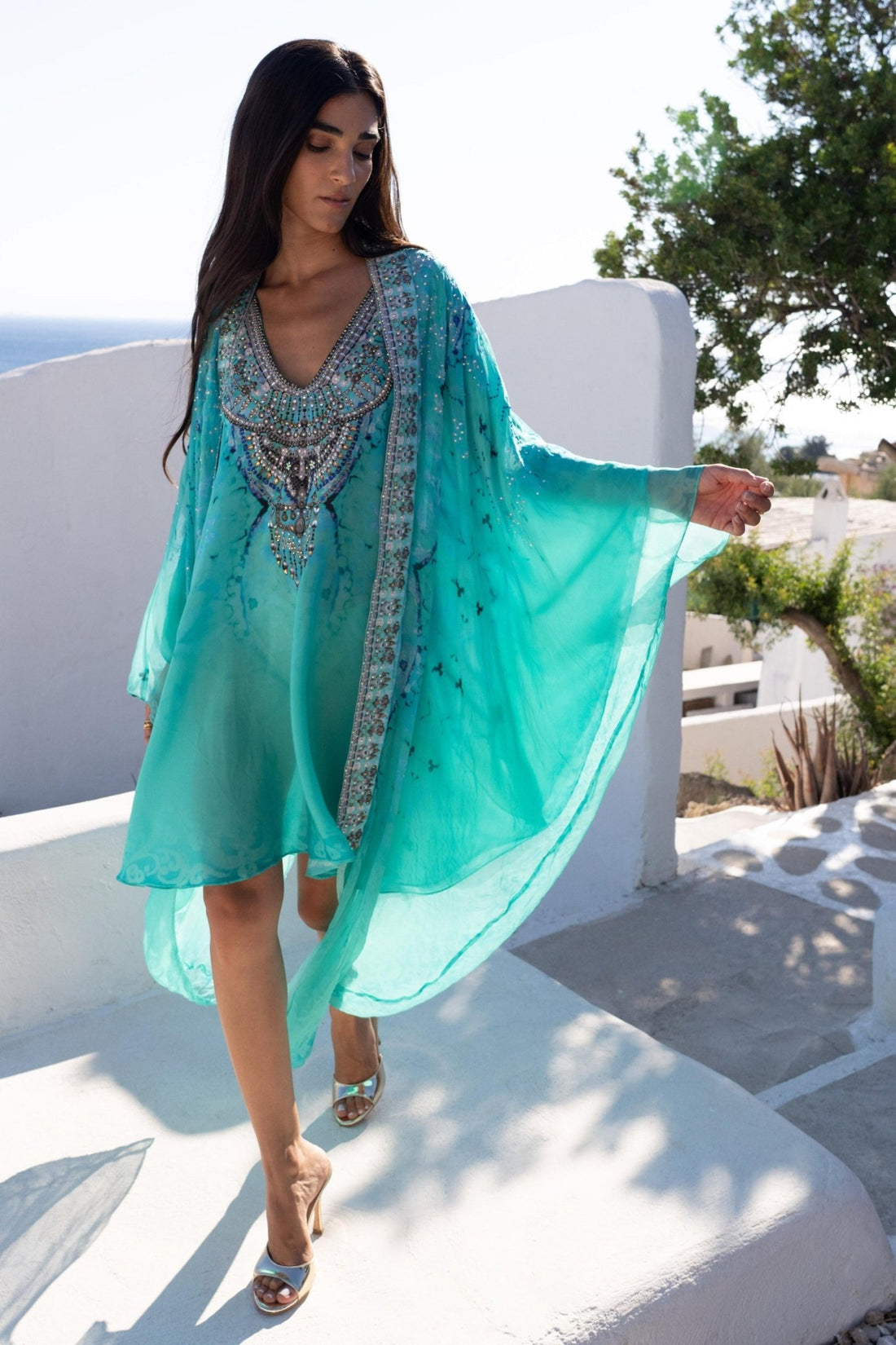 SANTORINI SKIES MEDIUM CAPE - Czarina