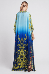 SAPPHIRE 100% SILK LONG KAFTAN - Czarina